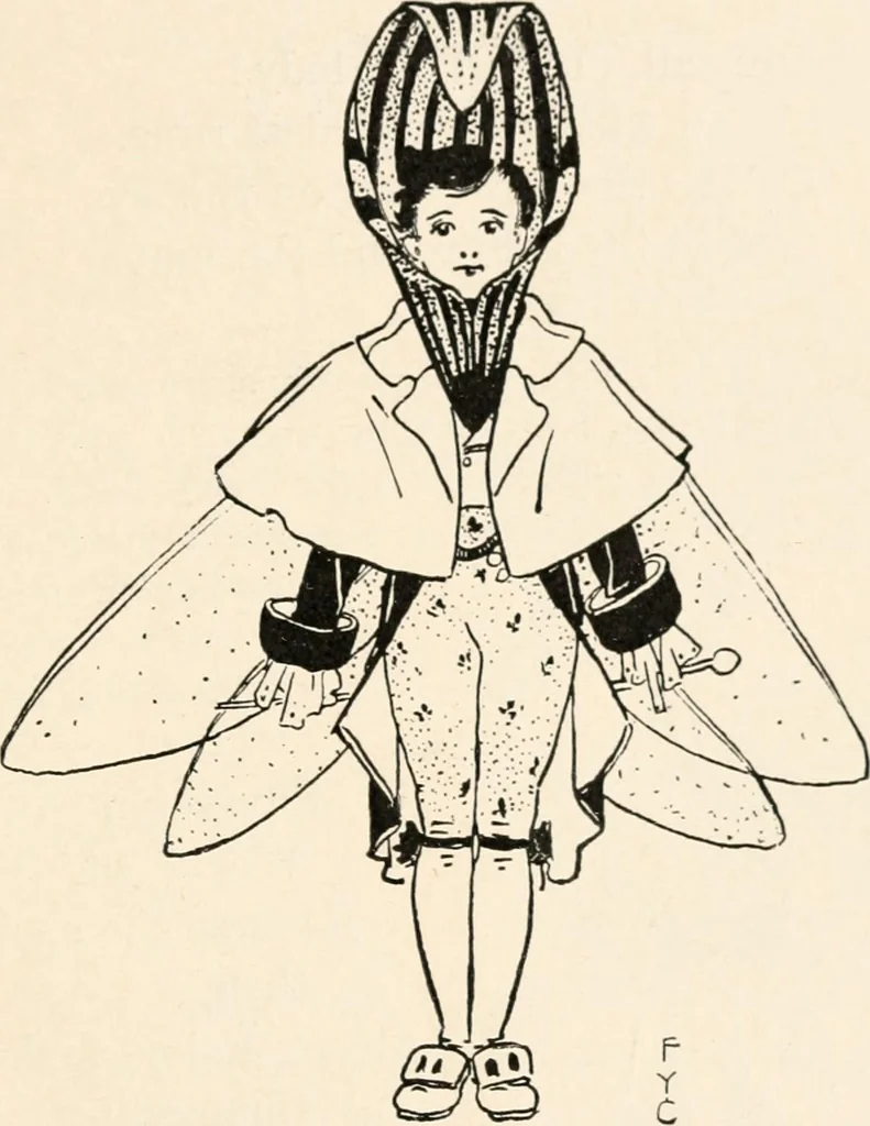 An illustration from St. Nicholas book of plays & operettas, 1900, leaf 238