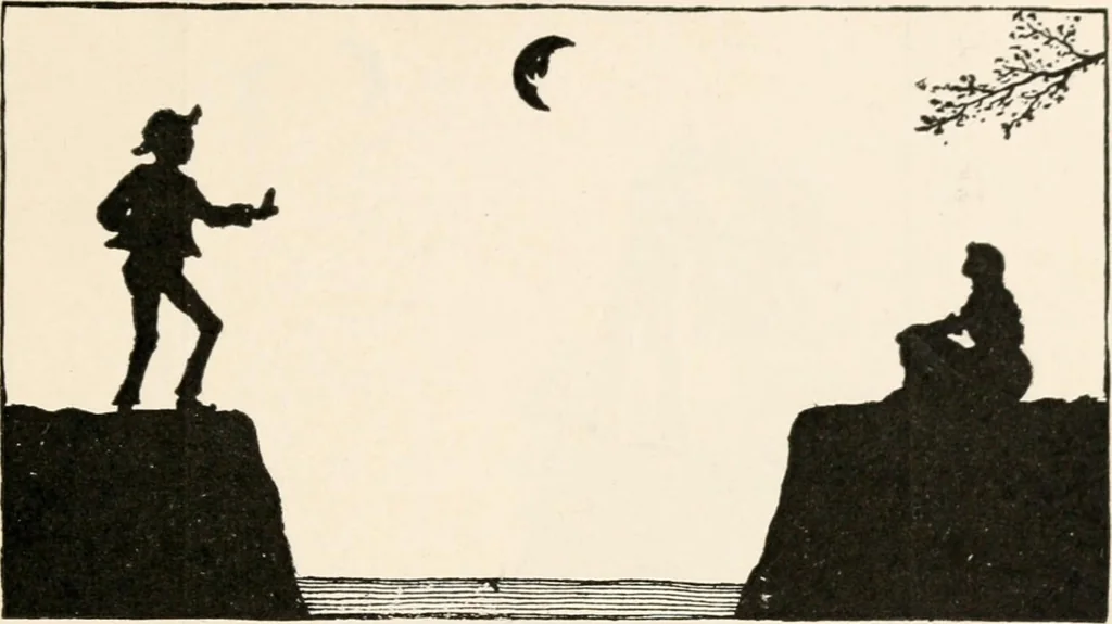 An illustration from St. Nicholas book of plays & operettas, 1900, leaf 98