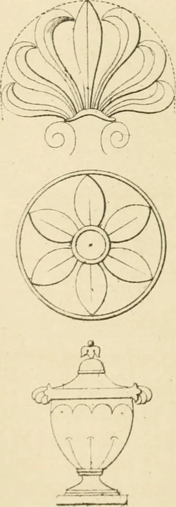 An illustration from The cabinet-maker and upholsterer's companion : comprising the art of drawing, as applicable to cabinet work; veneering, inlaying, and buhl work ... with numerous receipts useful to workman generally, 1880, leaf 39