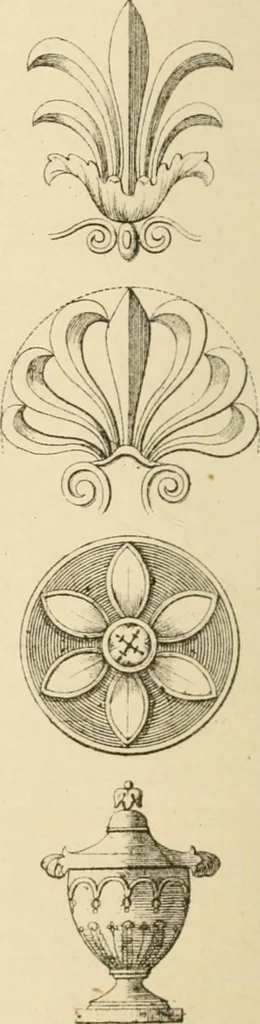 An illustration from The cabinet-maker and upholsterer's companion : comprising the art of drawing, as applicable to cabinet work; veneering, inlaying, and buhl work ... with numerous receipts useful to workman generally, 1880, leaf 39
