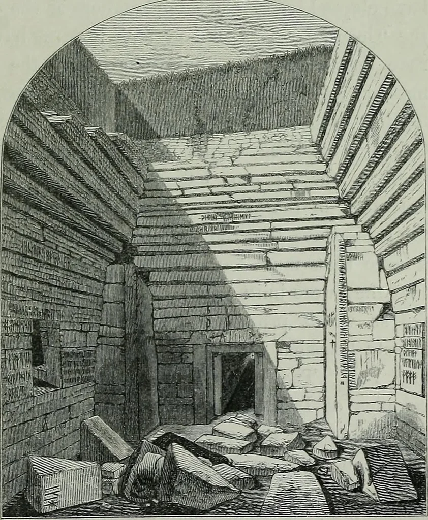 An illustration from Rude stone monuments in all countries : their age and uses, 1872, leaf 272