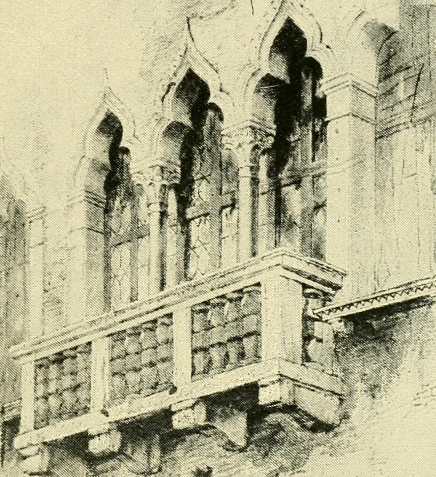 An illustration from The stones of Venice, 1851, leaf 290