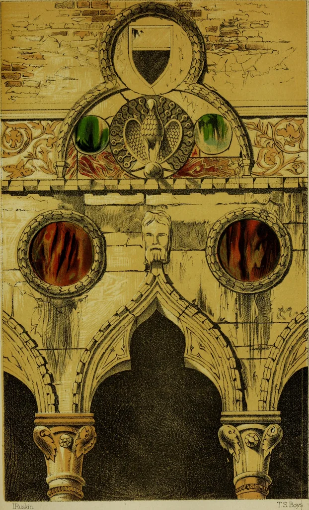 An illustration from The stones of Venice, 1890, leaf 266