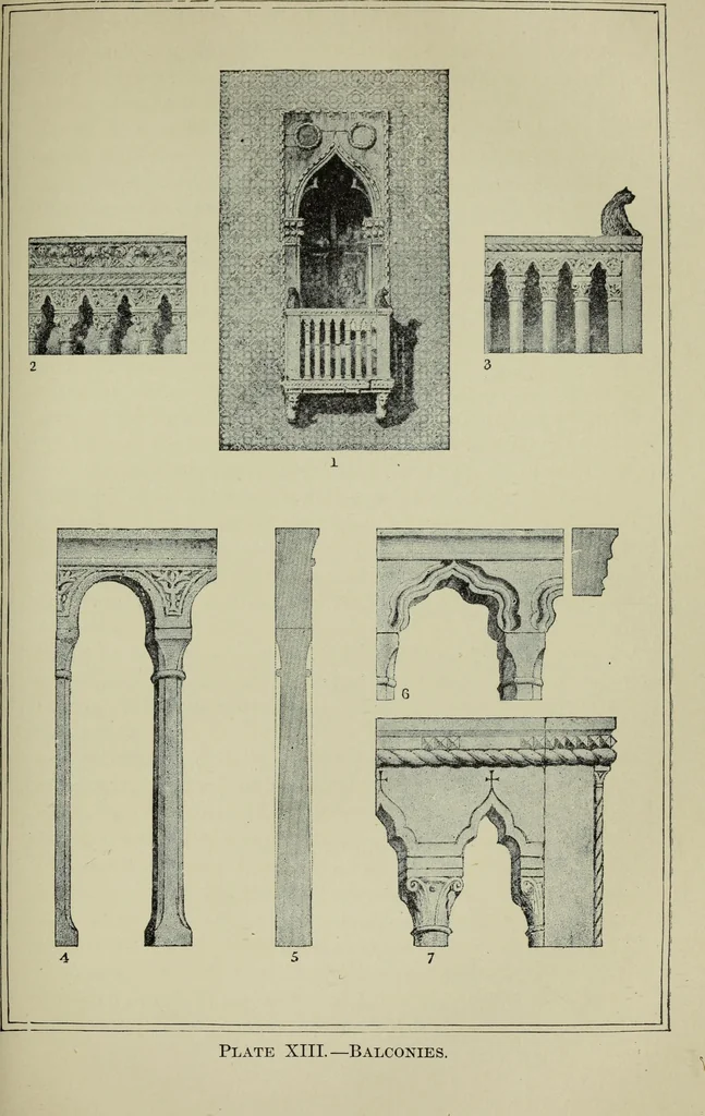An illustration from The stones of Venice, 1890, leaf 760