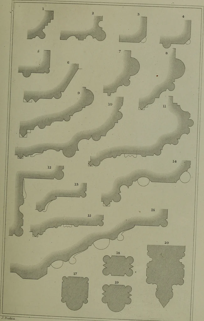 An illustration from The stones of Venice, 1886, leaf 278