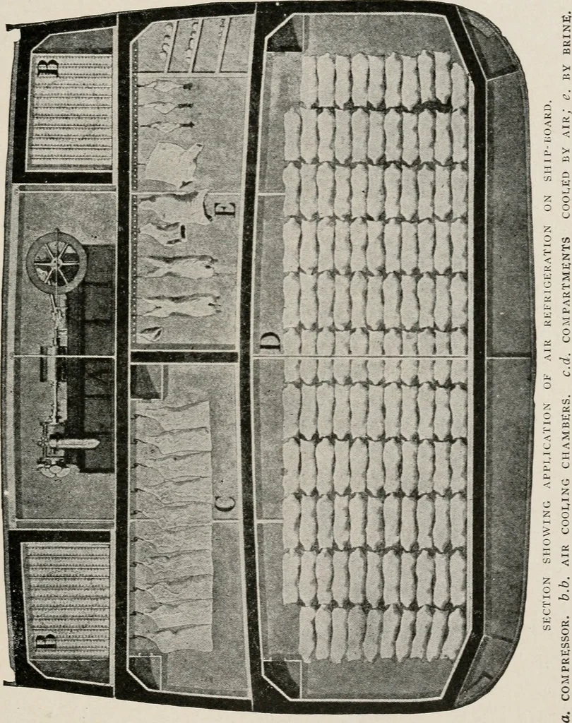 An illustration from Cold storage, heating and ventilating on board ship, 1911, leaf 68