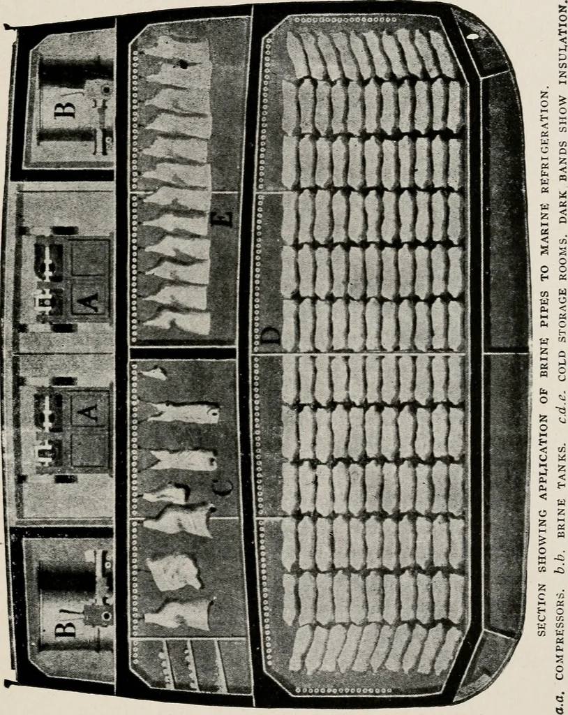 An illustration from Cold storage, heating and ventilating on board ship, 1911, leaf 70
