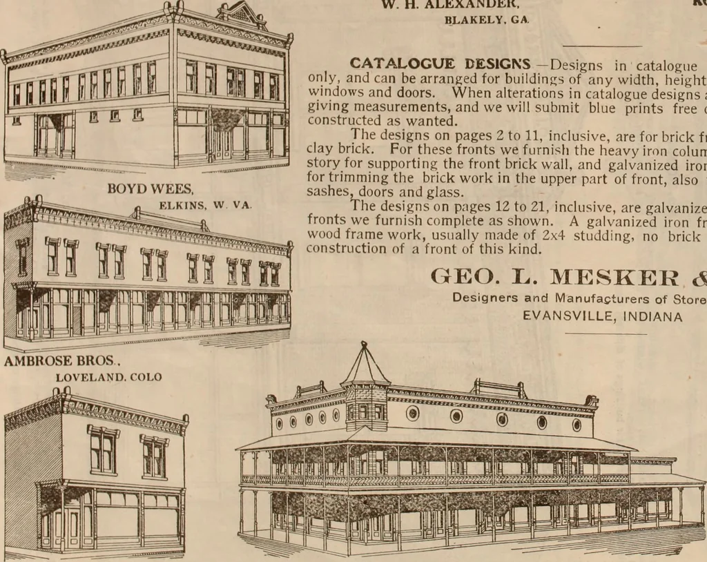 An illustration from Store fronts : our specialties: cast iron, steel, galvanized iron, woodwork, wrought iron., 1904, leaf 4
