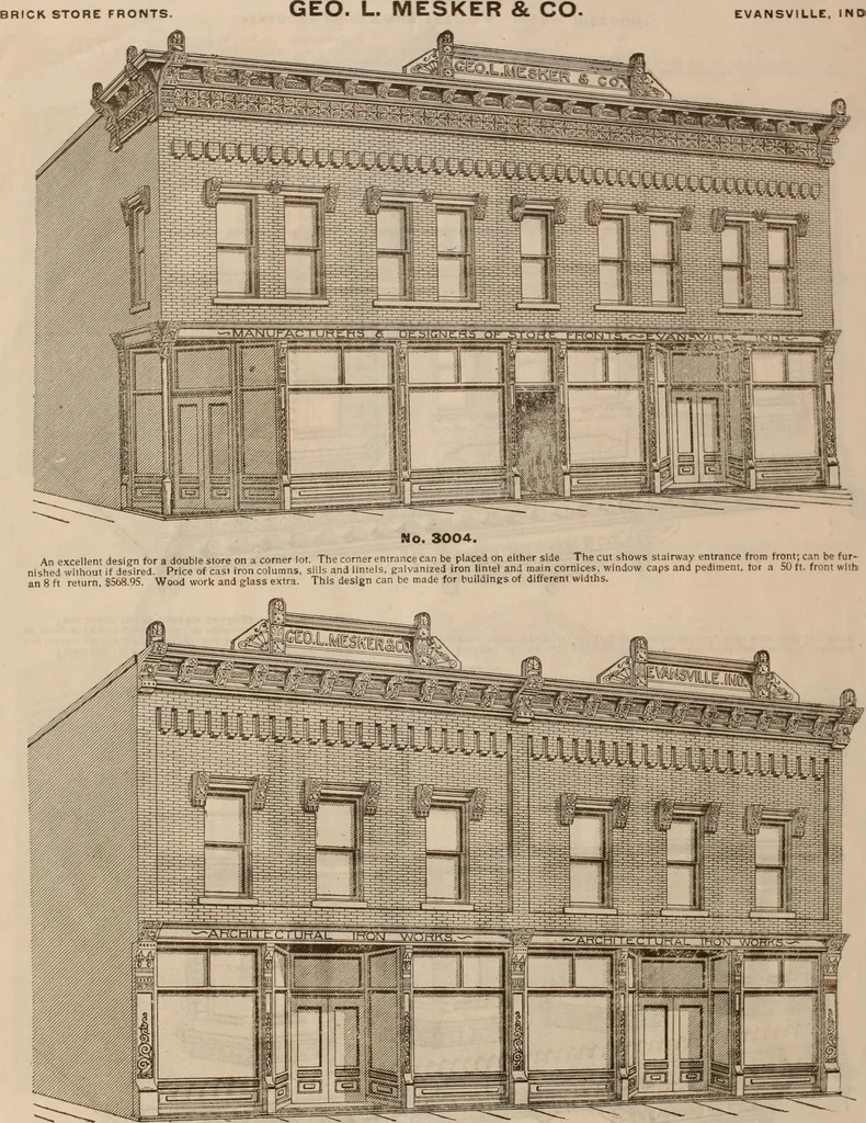 An illustration from Store fronts : our specialties: cast iron, steel, galvanized iron, woodwork, wrought iron., 1904, leaf 7