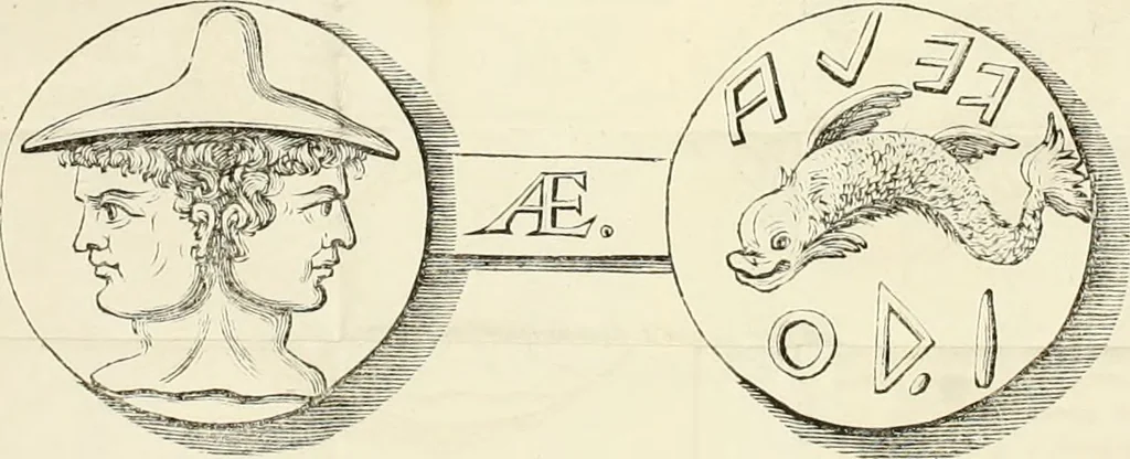 An illustration from Storia antiquaria etrusca : del principio e de' progressi fatti finora nello studio sopra l'antichità etrusche scritte e figurate : divisa in due parti, colla difesa dell' alfabeto degli antichi Toscani pubblicato nel MDCCXXXVIII dall' autore del Museo etrusco [i.e. Scipione Maffei] : col XII tavole e figure, 1749, leaf 141