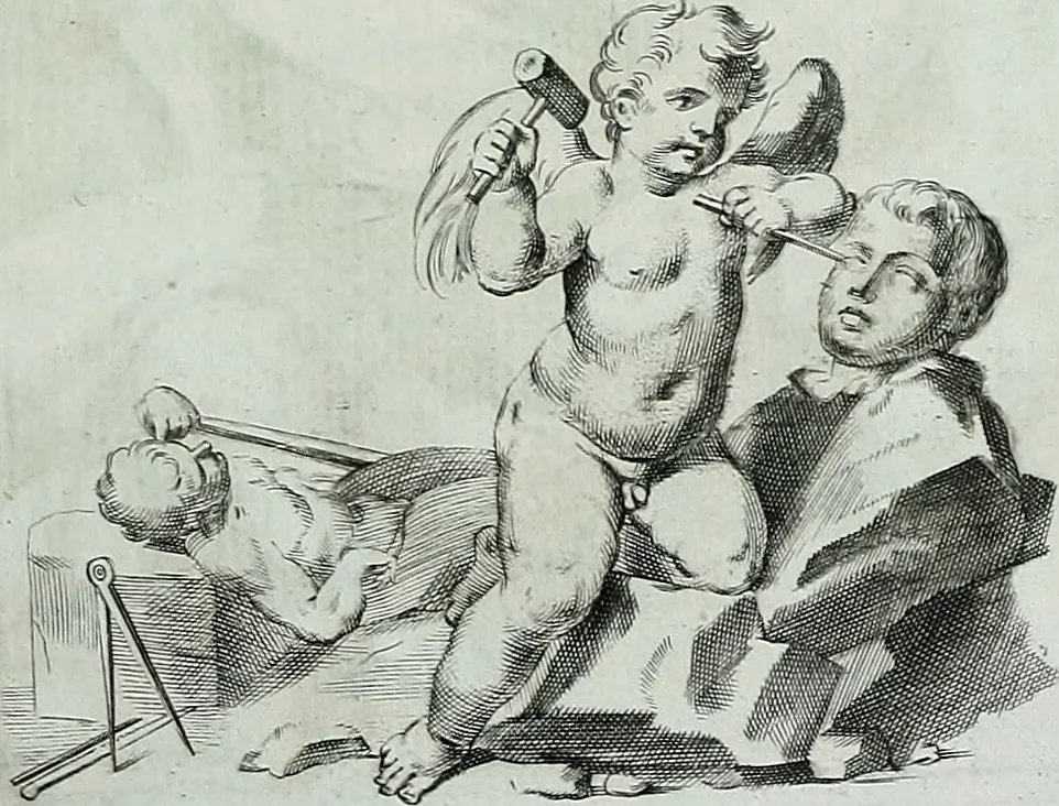An illustration from Storia dell' Accademia clementina di Bologna, aggregata all'Instituto delle scienze e dell'arti, 1739, leaf 156