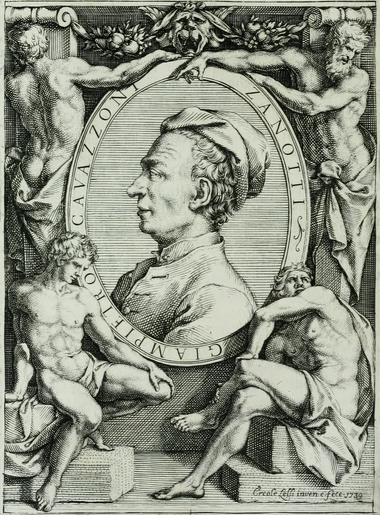 An illustration from Storia dell' Accademia clementina di Bologna, aggregata all'Instituto delle scienze e dell'arti, 1739, leaf 157