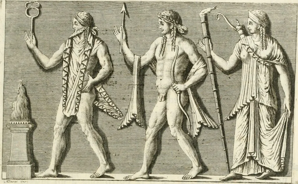 An illustration from Storia delle arti del disegno presso gli antichi, 1783, leaf 106