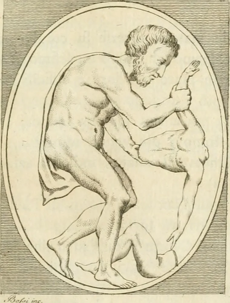 An illustration from Storia delle arti del disegno presso gli antichi, 1783, leaf 124