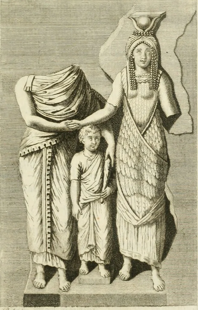 An illustration from Storia delle arti del disegno presso gli antichi, 1783, leaf 228