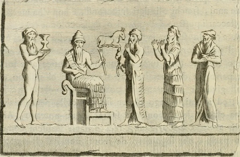 An illustration from Storia delle arti del disegno presso gli antichi, 1783, leaf 253