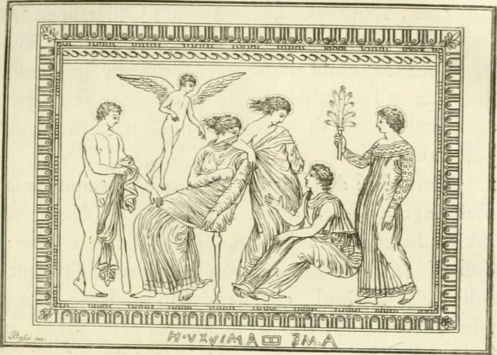 An illustration from Storia delle arti del disegno presso gli antichi, 1783, leaf 316