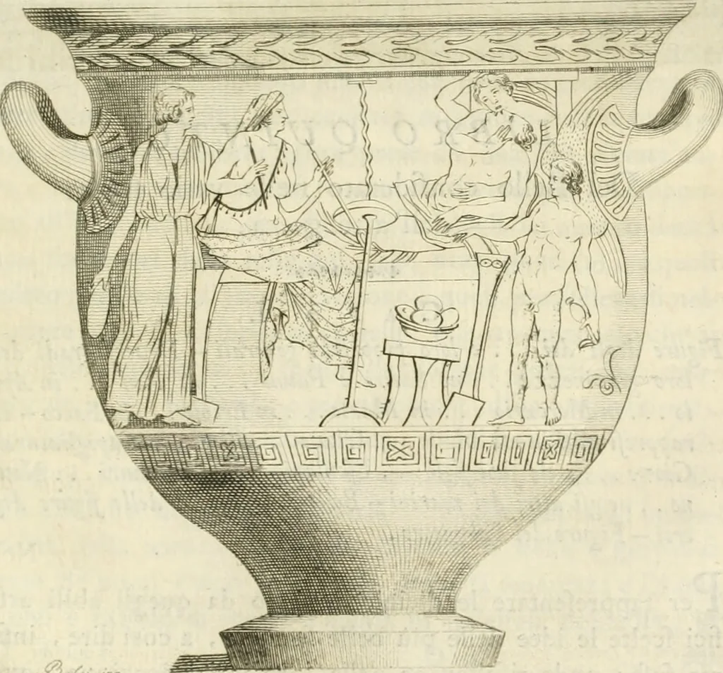 An illustration from Storia delle arti del disegno presso gli antichi, 1783, leaf 396
