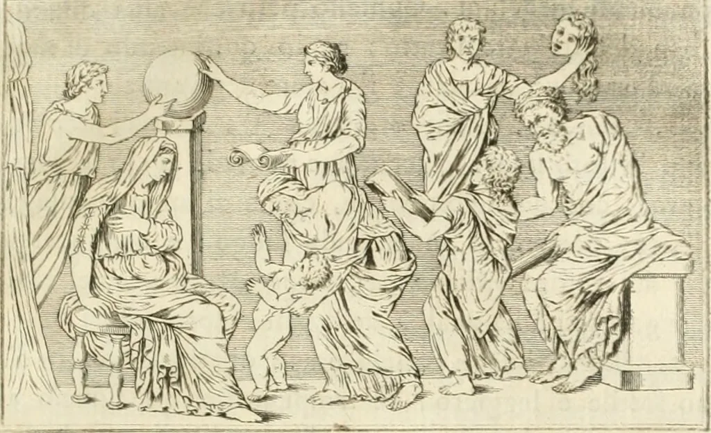 An illustration from Storia delle arti del disegno presso gli antichi, 1783, leaf 506