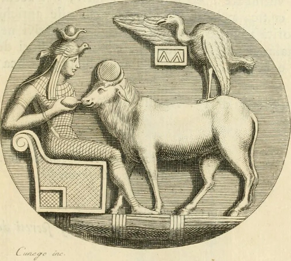 An illustration from Storia delle arti del disegno presso gli antichi, 1783, leaf 560