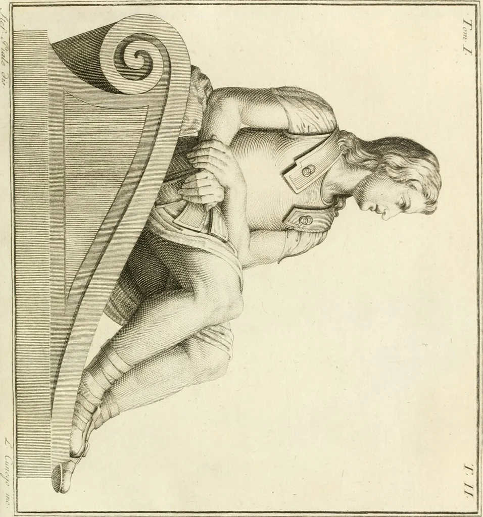 An illustration from Storia delle arti del disegno presso gli antichi, 1783, leaf 564