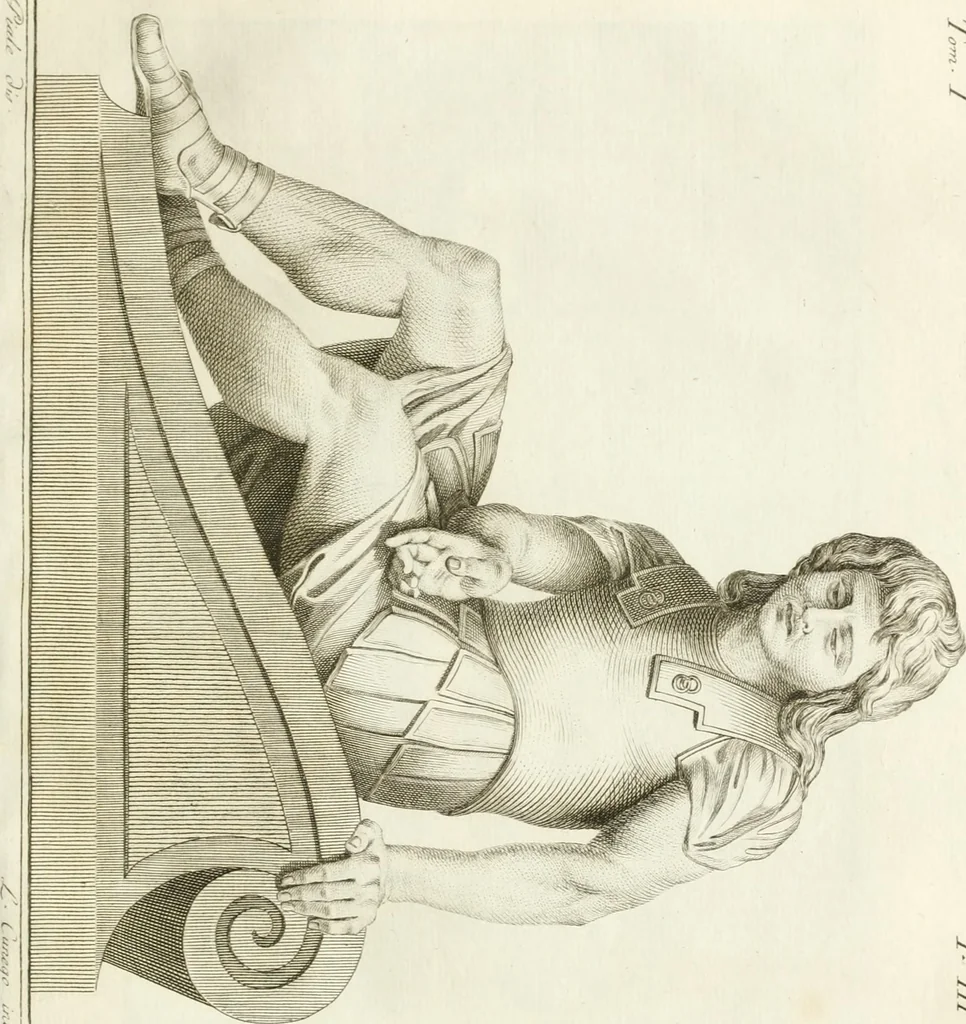 An illustration from Storia delle arti del disegno presso gli antichi, 1783, leaf 566