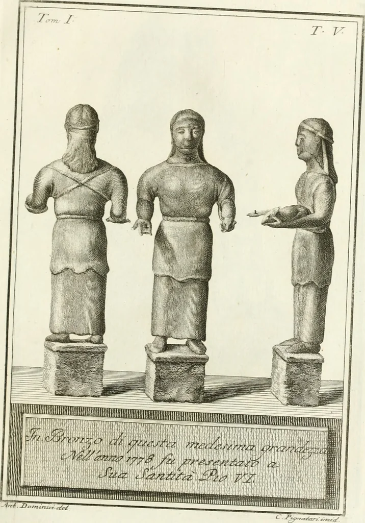 An illustration from Storia delle arti del disegno presso gli antichi, 1783, leaf 572
