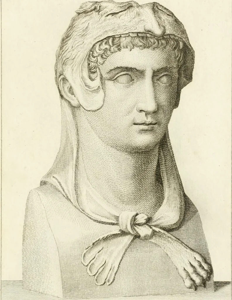 An illustration from Storia delle arti del disegno presso gli antichi, 1783, leaf 584