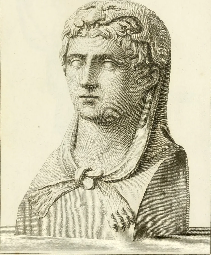 An illustration from Storia delle arti del disegno presso gli antichi, 1783, leaf 586