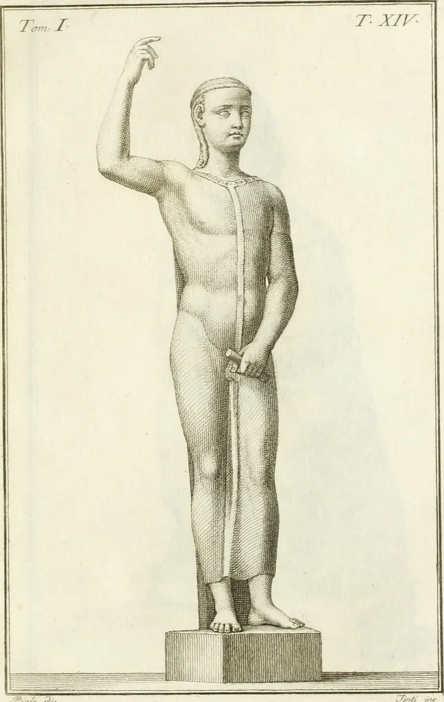 An illustration from Storia delle arti del disegno presso gli antichi, 1783, leaf 590