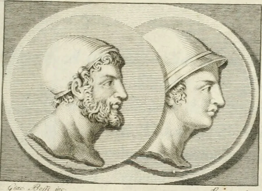 An illustration from Storia delle arti del disegno presso gli antichi, 1783, leaf 8