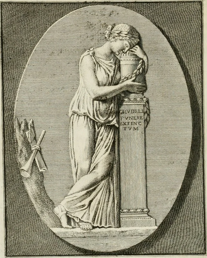An illustration from Storia delle arti del disegno presso gli antichi, 1783, leaf 91