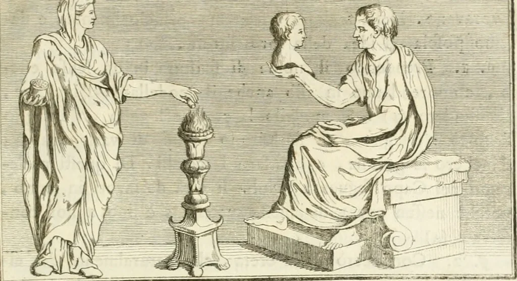 An illustration from Storia delle arti del disegno presso gli antichi, 1783, leaf 10