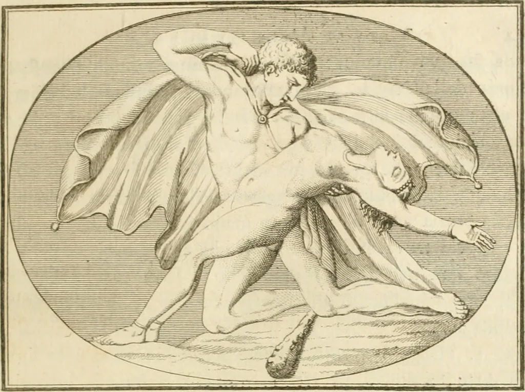 An illustration from Storia delle arti del disegno presso gli antichi, 1783, leaf 168