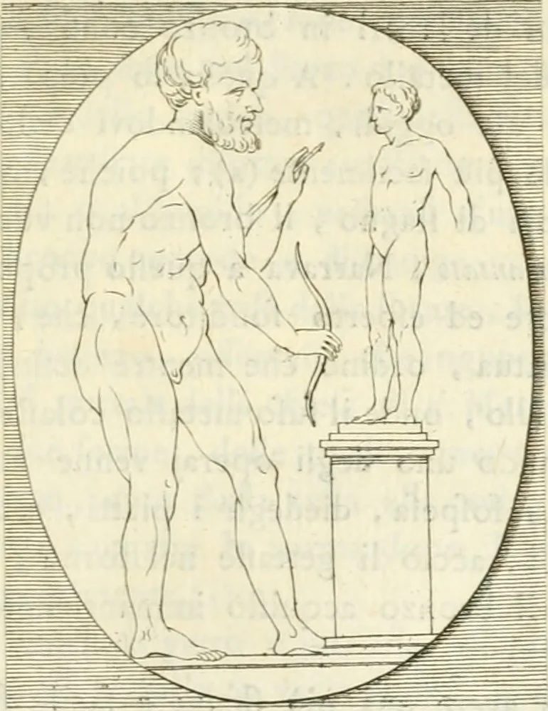 An illustration from Storia delle arti del disegno presso gli antichi, 1783, leaf 36