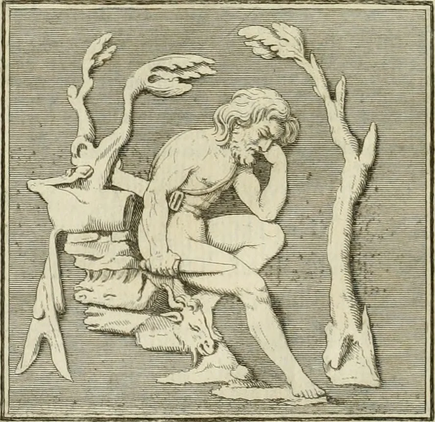 An illustration from Storia delle arti del disegno presso gli antichi, 1783, leaf 379