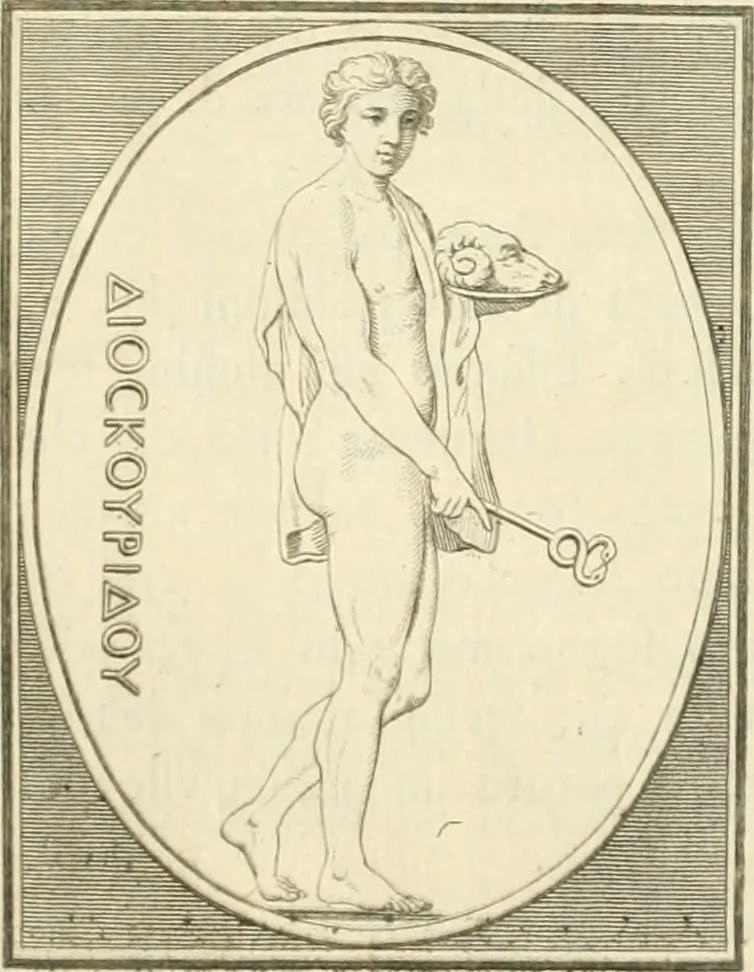 An illustration from Storia delle arti del disegno presso gli antichi, 1783, leaf 396