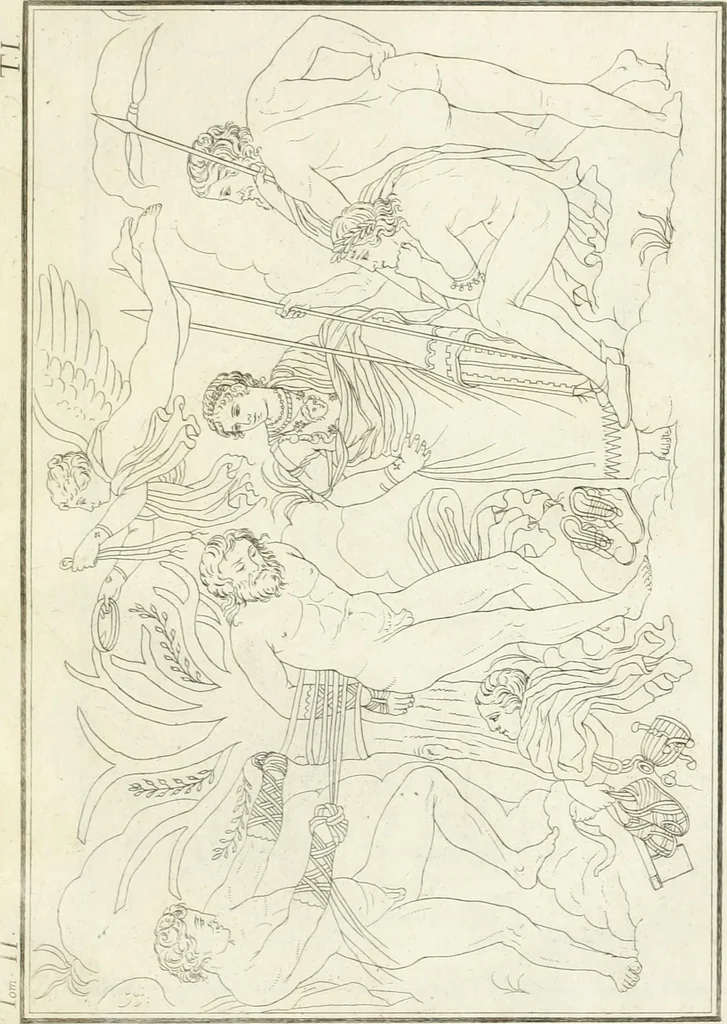 An illustration from Storia delle arti del disegno presso gli antichi, 1783, leaf 436