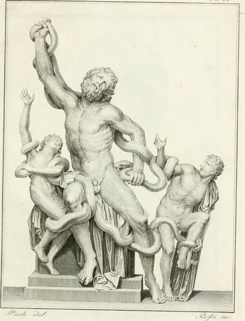 An illustration from Storia delle arti del disegno presso gli antichi, 1783, leaf 442