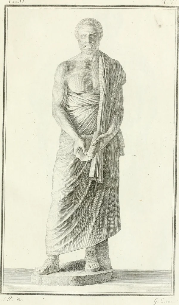 An illustration from Storia delle arti del disegno presso gli antichi, 1783, leaf 446
