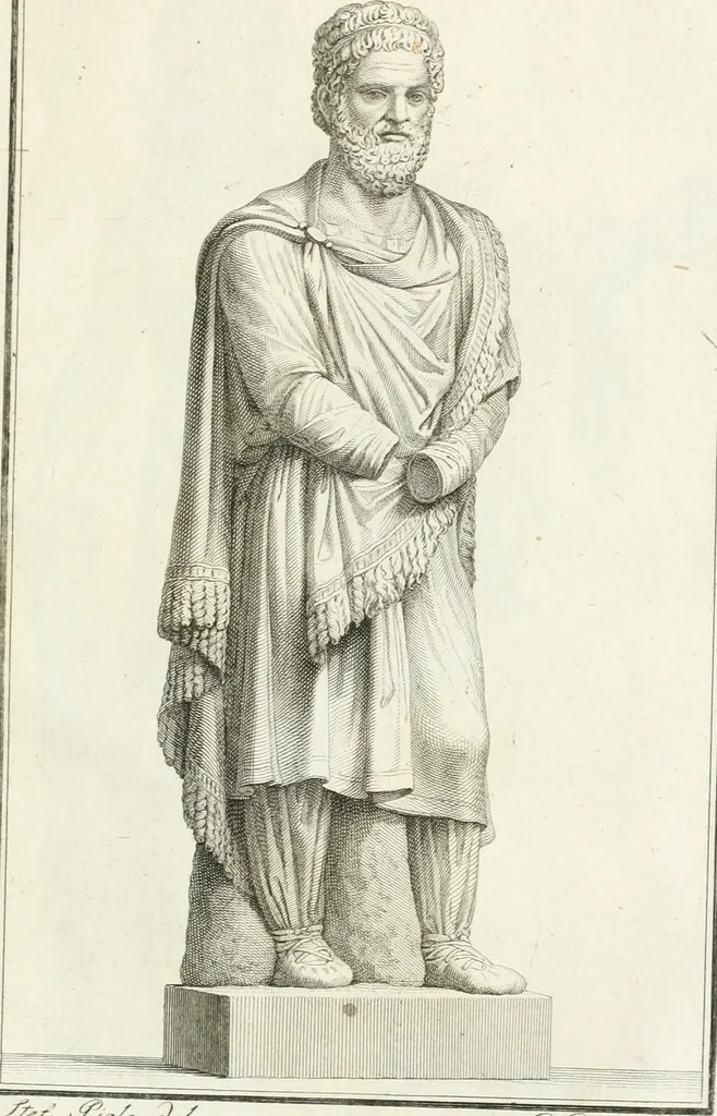 An illustration from Storia delle arti del disegno presso gli antichi, 1783, leaf 450