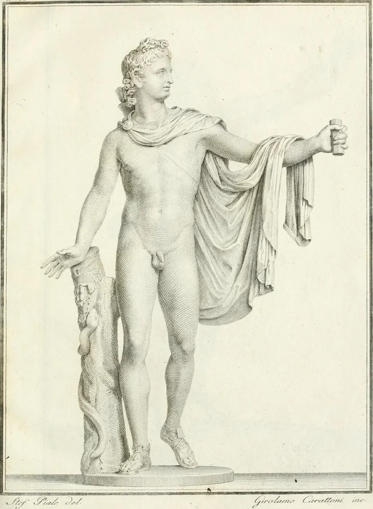An illustration from Storia delle arti del disegno presso gli antichi, 1783, leaf 452