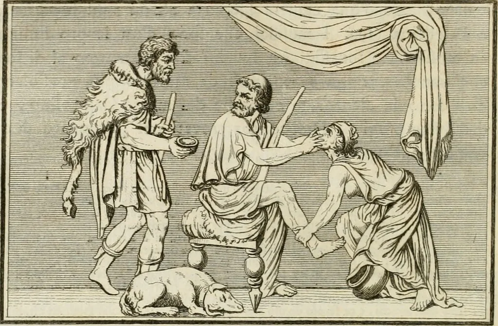 An illustration from Storia delle arti del disegno presso gli antichi, 1783, leaf 93