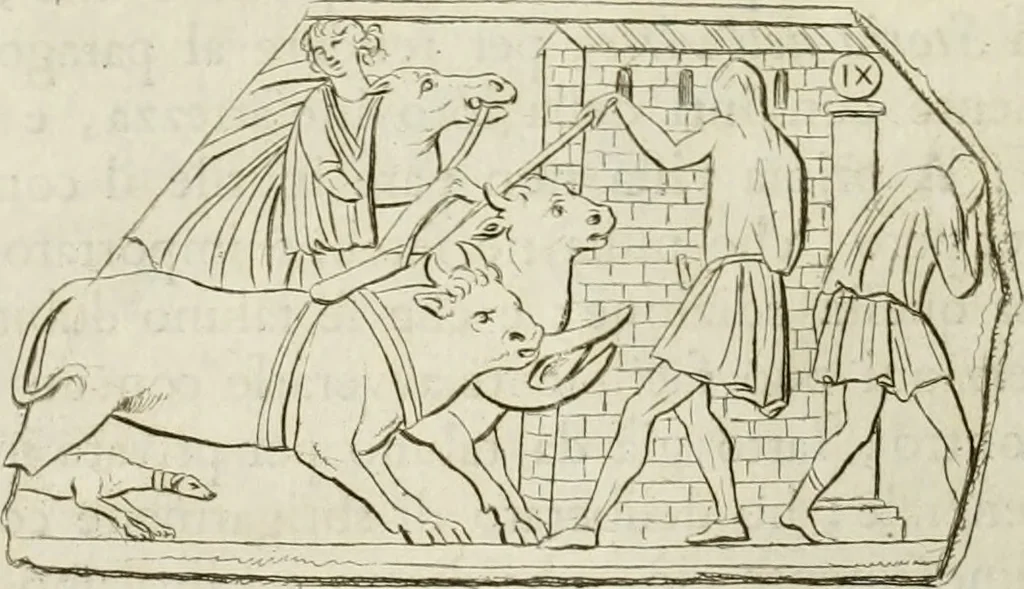 An illustration from Storia delle arti del disegno presso gli antichi, 1783, leaf 17