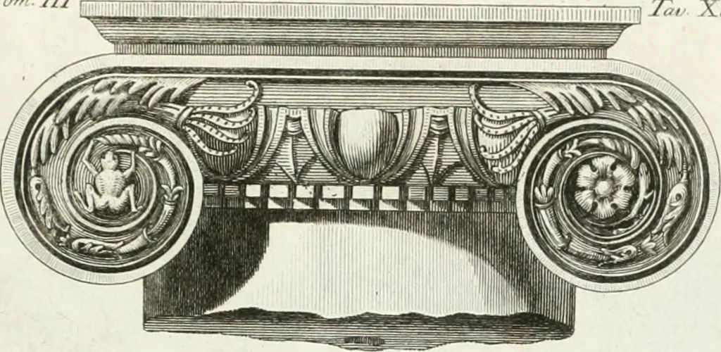 An illustration from Storia delle arti del disegno presso gli antichi, 1783, leaf 692