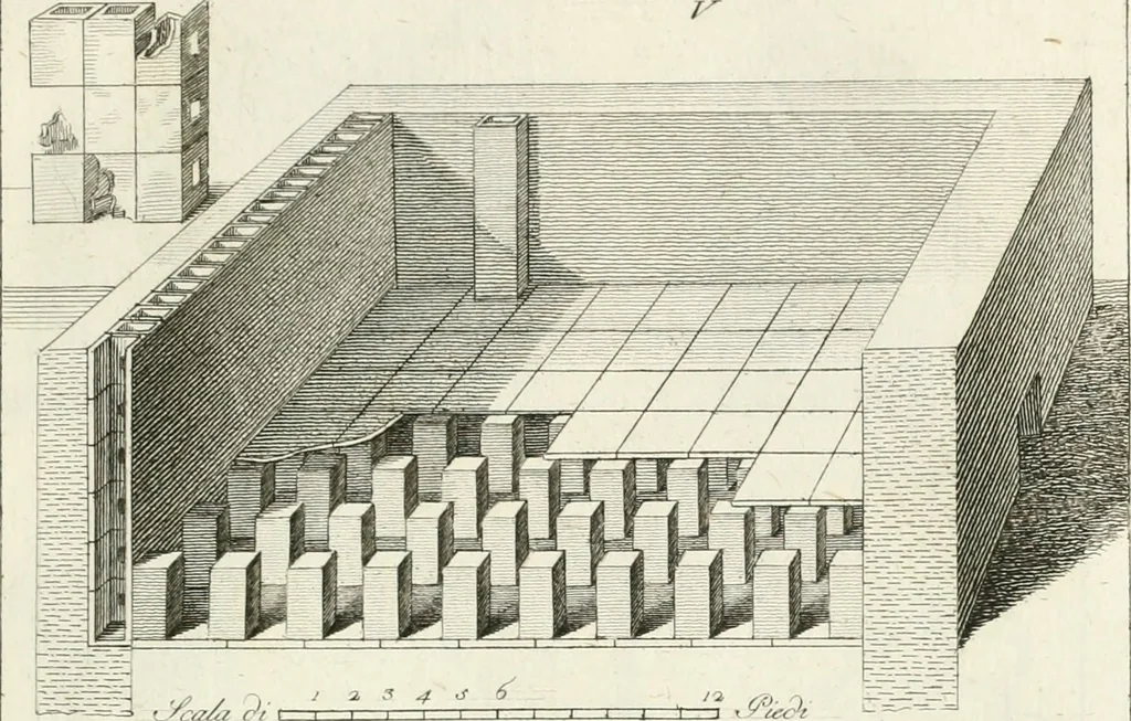 An illustration from Storia delle arti del disegno presso gli antichi, 1783, leaf 708