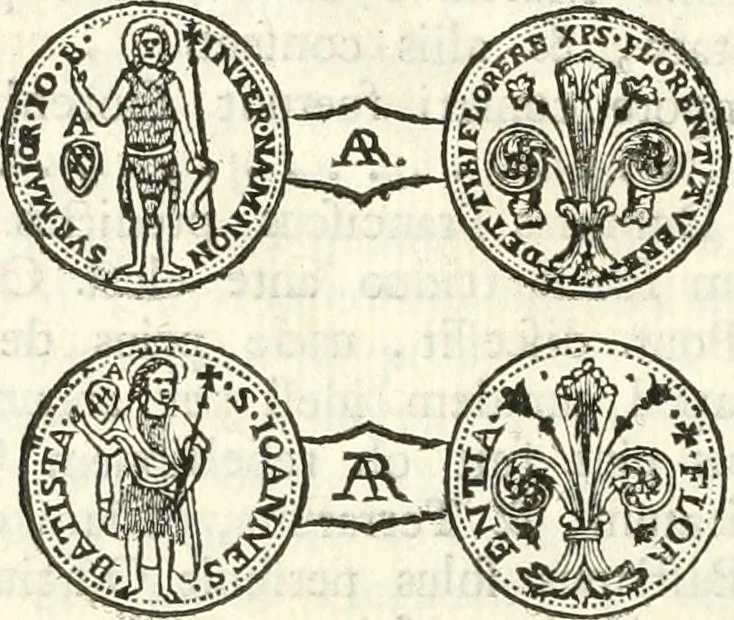 An illustration from Storia delle monete della repubblica Fiorentina, 1760, leaf 337