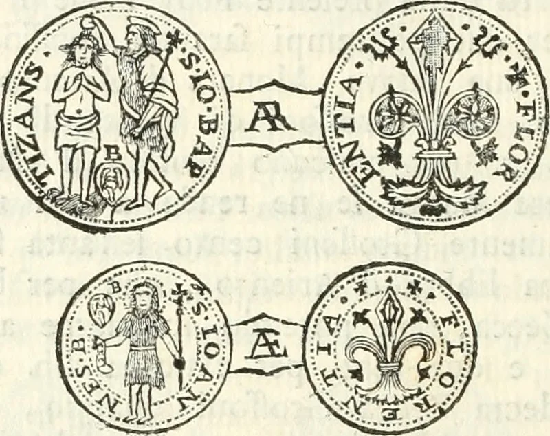 An illustration from Storia delle monete della repubblica Fiorentina, 1760, leaf 339