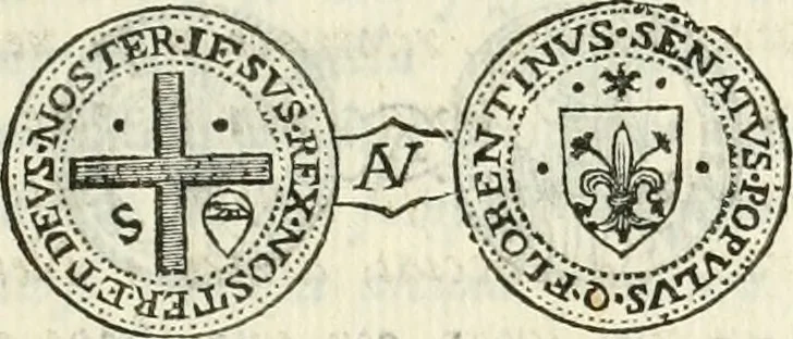 An illustration from Storia delle monete della repubblica Fiorentina, 1760, leaf 34
