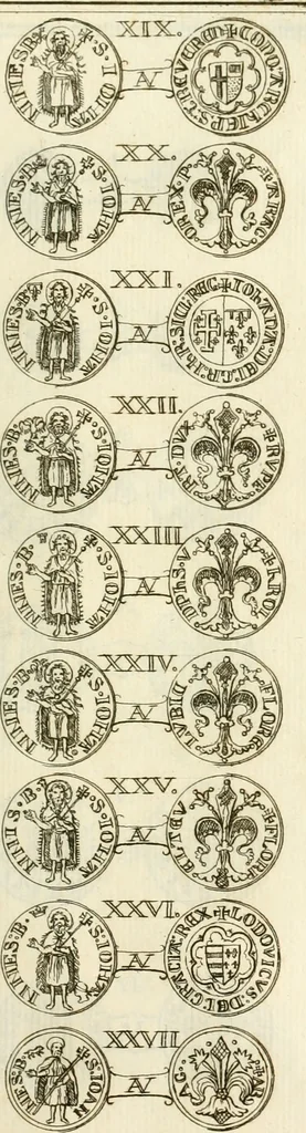 An illustration from Storia delle monete della repubblica Fiorentina, 1760, leaf 390
